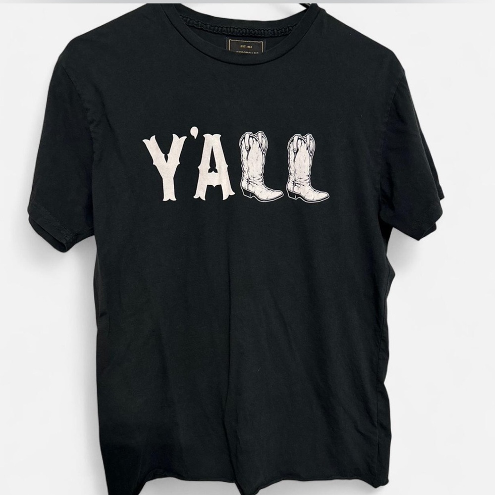Original Retro Brand Black 'Y'All' Graphic Tee